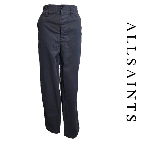 All Saints Pants - All Saints Women’s Chino style Trousers Dirty on back of leg Black Size 32